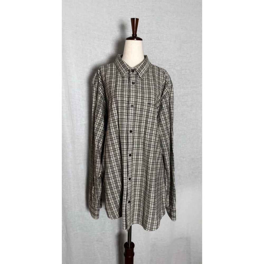 Men’s Filson Brown and Cream Plaid along Sleeve 
Size XL